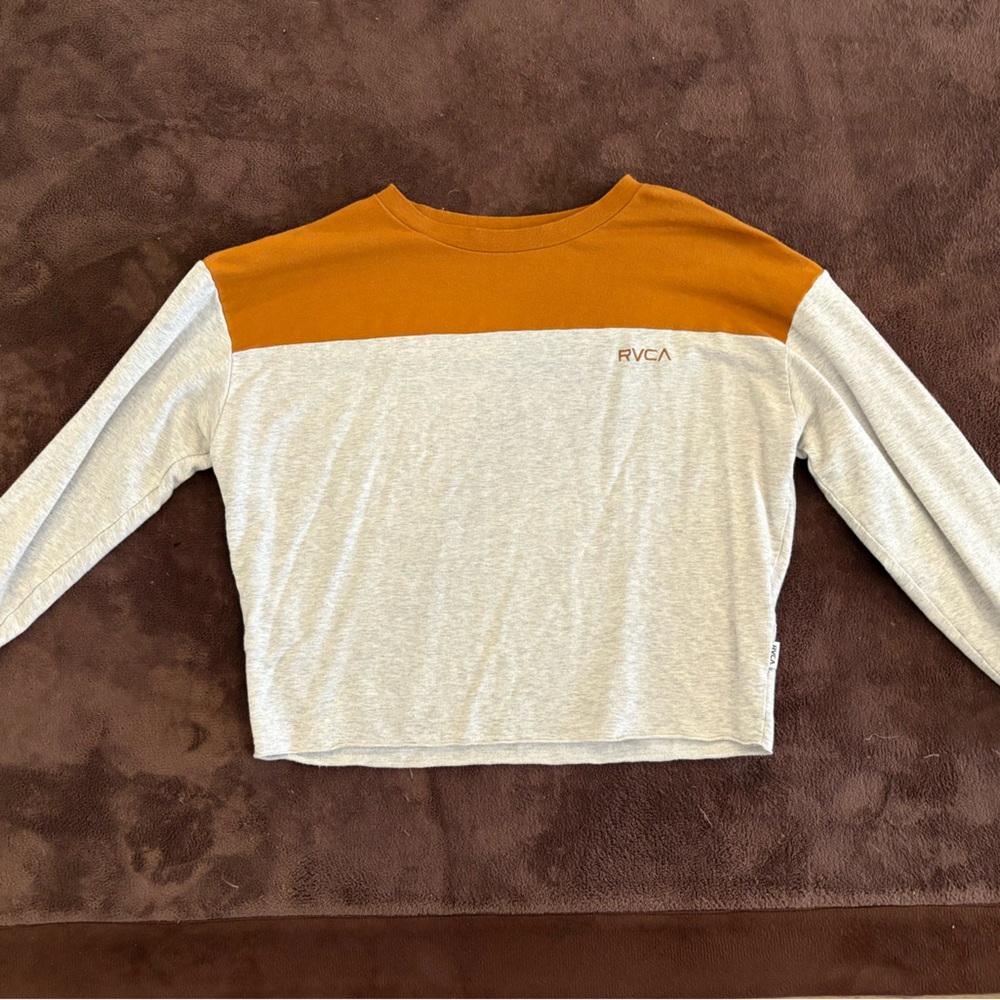 Women’s RVCA Orange and Gray Crop Top